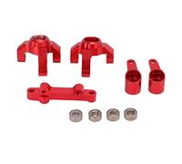 Lylithuif Aluminum Steering Group Assembly Set High Performance RC Steering System for Losi MiniT 2.0 2WD 1/18 Truck Durable Lightweight Aluminum Alloy Bearing Design (Red)