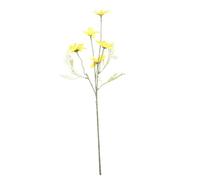 Lylithuif Artificial Daisy Silk Flower Stems High Simulation Realistic Decorative Silk Cloth Flower Heads Plastic Iron Wire Stems for Wedding Bedrooms Parks Offices 50cm 5 Flower Heads (Yellow)