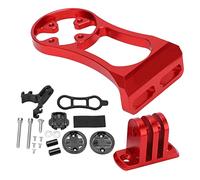 Lylithuif Bike Computer Mount Holder Aluminum Alloy Multi Functional Bracket for Bryton CatEye Bicycle Accessories Lightweight Durable Extended Stents Outdoor Riding (Red)