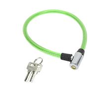 Lylithuif Bike Lock Cable Sturdy Durable Steel Wire Combination Lock with Two Keys for Motorcycle Gate Fence Portable Easy to Use 25.59 Inches Long (Green)