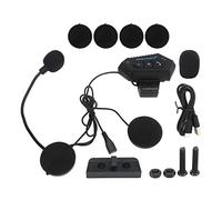 Lylithuif BT 12 Helmet Earphones Stereo Motorcycle Earphone Systems Multifunctional Hands Free Calling Motorcycle Headset for Cycling Driving ABS Material Lightweight Durable