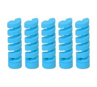 Lylithuif CANSUCC 5Pcs Frame Protective Sleeve Rubber Bike Shifter Brake Cable Housing Protector Spiral Design TPR Elastic Rubber Material for Mountain Road Bikes Black Pink Blue Yellow (Blue)