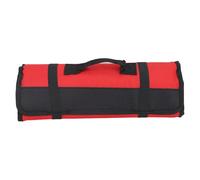 Lylithuif Chef Knife Roll Bag Premium Multifunctional 20 Slots Cutlery Storage Holder Protector for Professional Chefs Home Cooks Travel Camping Durable Canvas Material 22.4x14.0 Inches (Red)