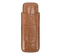 Lylithuif Cigar Case Leather Portable Travel Cigar Holder Outdoor Accessories for Men Cigar Lovers 2 Cigar Capacity Soft Touch Durable Lightweight
