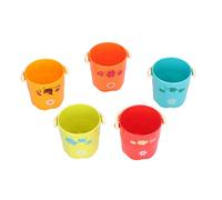 Lylithuif Colorful Stacking Cups Toys Set Early Educational Baby Building Toys Nesting Cup Tower for Bath Time Infant Toddler 6M+ 5pcs Plastic