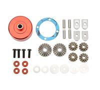 Lylithuif Diff Set Spiral Front Rear Replacement Aluminium Alloy Gear Box Upgrade Kit for 1/7 1/8 Series RC Vehicles Parts with Durable Case Gasket Screw Bolt Accessories (Red)