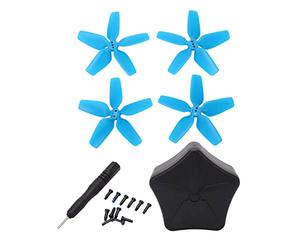 Lylithuif Drone Propeller Storage Box Professional Shockproof Compact Protective Case for DJI Avata Propellers Black 79x79x38mm Includes 4 Propellers 12 Screws 1 Screwdriver (Blue)