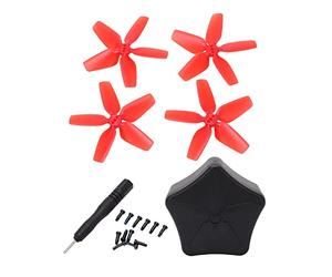Lylithuif Drone Propeller Storage Box Professional Shockproof Compact Protective Case for DJI Avata Propellers Black 79x79x38mm Includes 4 Propellers 12 Screws 1 Screwdriver (Red)