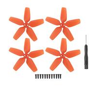 Lylithuif Drone Propellers for Avata 4Pcs High Stability Lightweight Plastic Propeller Props with Screwdriver and Screws Smoothing Curve Design for RC Drones Durable and Well Balanced (Orange)
