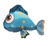 Lylithuif Fish Toy Moving Blue Goldfish Toy Perfect for Biting Chewing and Kicking for Indoor Cats Interactive Soft Plush Cat Toy with BB Barking Sound for Home Entertainment 24x7x18cm