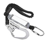 Lylithuif High Altitude Elastic Rope Safety Sling Belt with Hook Protective Anti Fall Strap for Mountain Climbing High Altitude Operations Steel Polyester Fabric EVA 1.54m 5.1ft