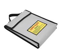 Lylithuif Lithium Battery Explosion Proof Bag Fireproof Silicone Fiberglass Protective Pouch for Model Airplane Drones RC Toys Silver 30x23x5cm