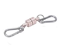 Lylithuif MagConnect Magnetic Pull Apart Keychain Premium Aluminum Alloy Stainless Steel Detachable Secure Key Attachment for Bags Backpacks Wallets Silver Pink 2KG Bearing Force