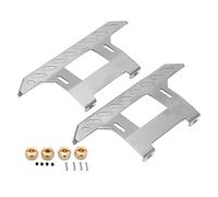 Lylithuif Metal Side Pedal RC Climbing Car Aluminum Alloy Foot Pedal Replacement for Axial SCX10II 90046 90047 90075 Durable Easy to Install Upgrade Parts (Silver)