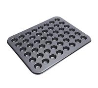 Lylithuif Non Stick Mini Round Cupcake Pan 48 Cup Baking Mould Bakeware Tray for Home Bakers and Professional Chefs Carbon Steel PTFE Coating 16.0 x 12.7 x 0.8 Inches