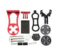 Lylithuif Out Front Bike Computer Mount Bicycle GPS Extended Mount for Edge Bike Computer Strong Stable Alloy Body with Plastic Adapters for Bryton CatEye Bikes (Red)