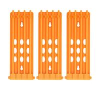 Lylithuif Pigeons Foot Rings Frame 4 Column Independent Separation Space Saving Organizer for Racing Pigeons Farm ABS Material 19.5 x 6.5cm 3Pcs (Yellow)