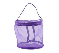 Lylithuif Portable Storage Bag Cylinder Mesh Wool Yarn Organizer Convenient Exquisite Container Handbag for Knitting Crochet Crafters Oxford Cloth Purple Rose Red 14 x 13cm (Purple)