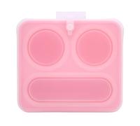 Lylithuif Premium Silicone Snack Container with 3 Compartments Leak Proof Lid for Travel Office Dining Reusable Dishwasher Safe