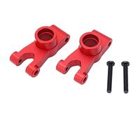 Lylithuif RC Car Rear Hub Aluminium Alloy High Hardness Stable Running Lifelike Appearance Easy Installation for 1/10 Granite RC Car 2Pcs (Red)
