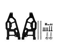Lylithuif RC Front Lower Swing Arm Premium Aluminium Alloy Lightweight Durable Low Vibration Suspension Upgrade Part for 1/7 1/8 RC Cars 2 Pieces (Black)