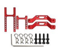 Lylithuif RC Front Rear Body Mounts Aluminum Alloy Durable Adjustable Height Car Shell Column for LaTrax Teton Desert Prerunner 1/18 RC Car Accessories 4 Pack with Screws Wrench (Red)