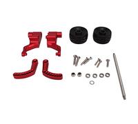 Lylithuif RC Head Up Wheel Aluminum Alloy Adjustable Angle High Performance Double Wheel Head Stabilizer for TRAXXAS E REVO2 0 RC Car Parts 4 Pack (Red)