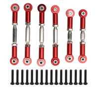 Lylithuif RC Rod Mount Metal Pull Rod Base Mount Upgrade Parts for Senton Granite Big Rock 1/10 RC Car Aluminum Alloy 6 Pieces with Screws (Red)