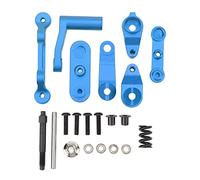Lylithuif RC Steering Bellcrank Set Aluminum Alloy Upgrade Parts High Performance Steering Assembly for LOSI Baja Rey Rock Rey 1/10 RC Cars (Dark Blue)