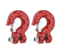 Lylithuif RC Tow Hook Zinc Alloy Durable High Strength Simulation Tow Hook for 1/10 RC Crawler Cars Axial SCX10 D90 2PCS Red Color 33 x 24mm