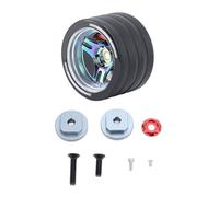 Lylithuif RC Transmitter Steering Hand Wheel Aluminum Alloy Replacement Accessory Realistic Disc Brake Design for SANWA FUTABA NB4 Series Remote Controllers (Colorful)