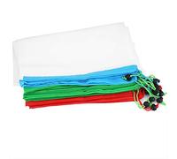 Lylithuif Reusable Washable Vegetable Fruit Mesh Storage Bags Breathable Durable Drawstring Closure Pouch Set for Grocery Shopping Camping Travel Garden Harvest Polyester Red Green Blue