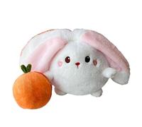 Lylithuif Reversible Plush Toy Adorable Persimmon Animal Plush Doll (Rabbit Pattern Small)