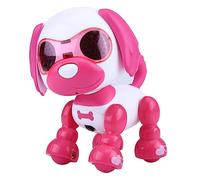 Lylithuif Robot Dog Pet Toy Smart Interactive Walking Sound Puppy LED Record Educational Gift For Kids Boys Girls Pink Green Blue Rose Red Plastic 10x8x6cm (Rose Red)