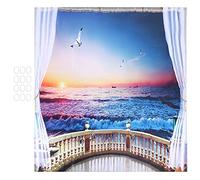 Lylithuif Shower Curtain Bath Curtain High Definition Digital Printing Quick Drying Polyester Pongee Fabric for Home Bathroom Decoration 71x72 Inches 12 Hooks Included (180 * 200 cm)