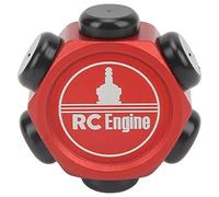 Lylithuif Sparking Plug Storage Protector Universal Aluminum Alloy Plastic Wear Resistant Fire Head Protector for HSP 1/10 AXIAL REVO SHP HPI RC Cars (Red)