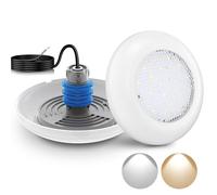 LyLmLe LED Pool Light with External Thread 1 1/2", 12W Screw-in Pool Light 2 Color Switchable White 3000K & 6000K, Ø 190mm, 12V AC IP68 Waterproof Underwater Lights for Swimming Pools SPA