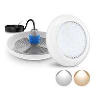 LyLmLe LED Pool Light with External Thread 1 1/2", 18W Screw-in Pool Light 2 Color Switchable White 3000K & 6000K, Ø 242mm, 12V AC IP68 Waterproof Underwater Lights for Swimming Pools SPA