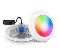 LyLmLe LED Pool Light with External Thread 1 1/2", RGB Multicolor Pool Light Synchronous Control, 12V AC Underwater Light for Pool SPA, Without Controller Units (25W, 1 Lamp (Without Controller))