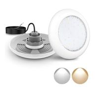 LyLmLe LED Pool Light with External Thread 2", 18W Pool Light 2 Color Switchable White 3000K and 6000K, Ø242mm, 12V AC IP68 Waterproof Underwater Light for Steel Above Ground Pools