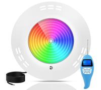 LyLmLe Ultra Flat LED Pool Light, 35W Resin-Filled Surface Mounted Submersible Underwater Light RGB Color Changing with Remote Control, 140° Beam Angle, IP68 Waterproof 12V AC Swimming Pool Light