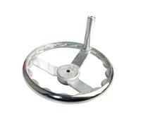 LYLNV Metal Handwheel Machine Lathe 3D Printer Spoke Turnable Handle 5 6 7 8 10 Inches Wavy Cast Iron Chrome