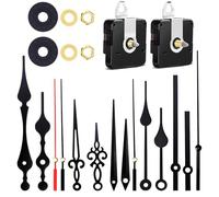 lylqmy Silent Quartz Clock Mechanism Movement Long and Short Shaft DIY Quartz Wall Clock Mechanisms Battery Powered,with 5 Sets of Hands for Repair Motor Replacement Repair Parts Kits (Style1)