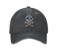 LYLQSSYS Casual Skull Space Captain Pirate Cross Bones Baseball Cap Men Women Distressed Denim Sun Cap Harlock Outdoor Workouts Hat Gift