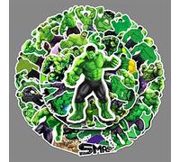LYLSDSB Marvel Avengers Hulk Green Vinyl Waterproof Stickers Pack of 50 for Laptops, Cars, Skateboards & More