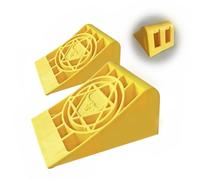 Lylxienty Wheel Chocks 2PCS Car Wheel Chocks Heavy Duty with Handles, Caravan Wheel Chocks Brake Stoppers Plastic Rubber Tyre Saver, Trailer Chocks Rubber Chock Blocks, Camper Wheel Chock Stabilizer