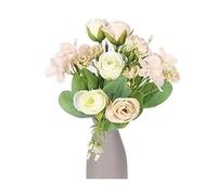 LYLXSF Artificial Flowers Fake Flowers A Bunch of Beautiful Artificial Peony Roses Silk Flowers DIY Home for Table Centerpieces Home Decorations (Color : E) (E)