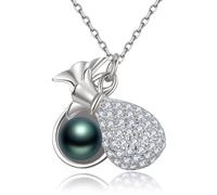 LYLXSF Tahitian Black Pearl Necklace-Gifts for Women Wife Wedding Birthday gifts Anniversary Jewelry-Mothers Day Gifts for Mom-Her Valentines Day Christmas Day Gifts