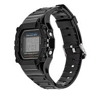 LYLXSF TPU Resin Case Watch Strap for G-Shock DW-5600 GW-M5610 M5600 GLX-5600 Refit Replacement Wrist Band Accessories (Color : Black 02, Size : 5610)