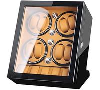 LYLXSF Watch Winder Storage Box for Winding 8 Automatic Watches and 5 Watch Storage Space Wood Shell Piano Paint Exterior Accessories, Black,